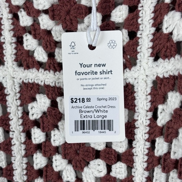 MARINE LAYER CELESTE HANDMADE CROCHET GRANNY SQUARE RETRO 70S UNLINED MINI DRESS - Picture 13 of 15